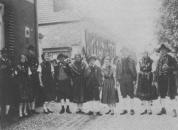 Teilnehmer eines Treffens im Jahre 1922 von rechts: Georg Boländer, Luise Schadt, Heldmann, Marie Sensfelder, Ph. Weber, Sofie Mohr, Krämer, El. Taiser, Gretel Volk, Leis