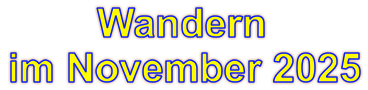 Wandern im November 2025