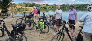 Pause bei der Radtour zum Bachgrund