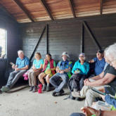 Rast in einer Schutzhütte